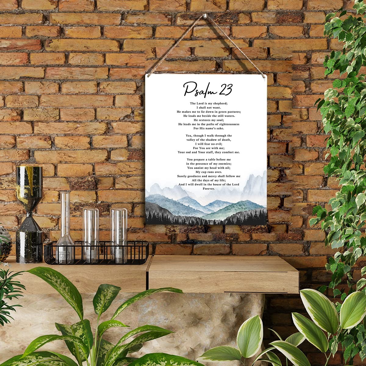 Christian Gifts Wall Decor Psalm 23 The Lord is My 8×10 inches, Psalm23
