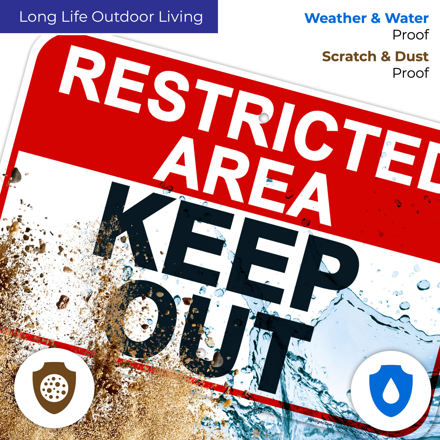 Restricted Area Keep Out Sign,