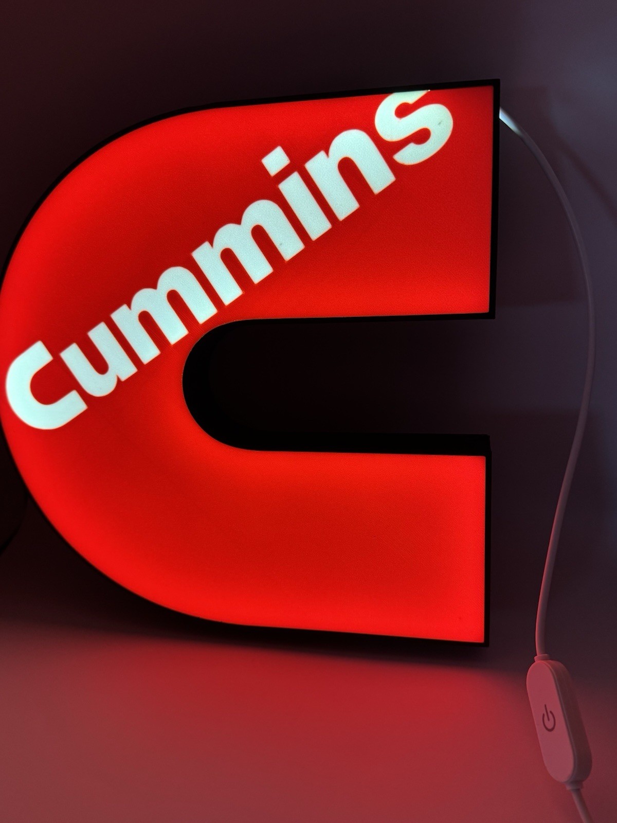 Red Cummins – Light Up LED Sign