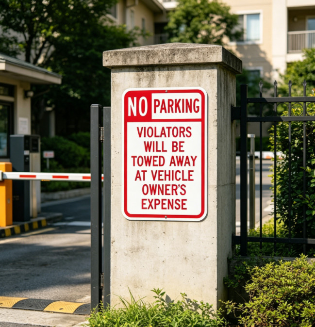 No Parking Sign Violators Towed At Owner’s Expense Weatherproof Metal Outdoor