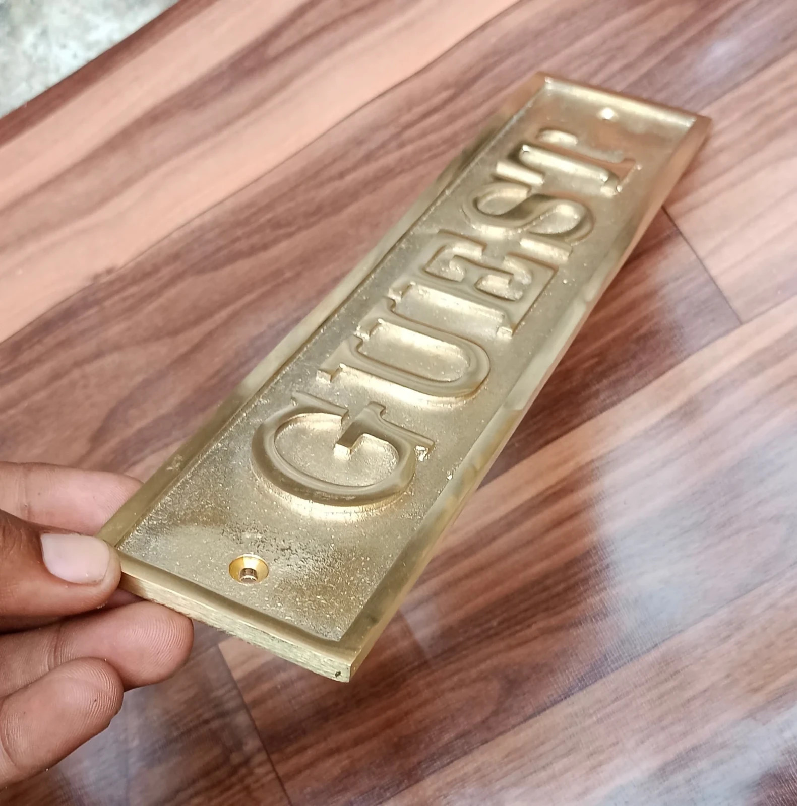 Personalized Beautiful Brass door signs & plaques Custom language Gold Finish