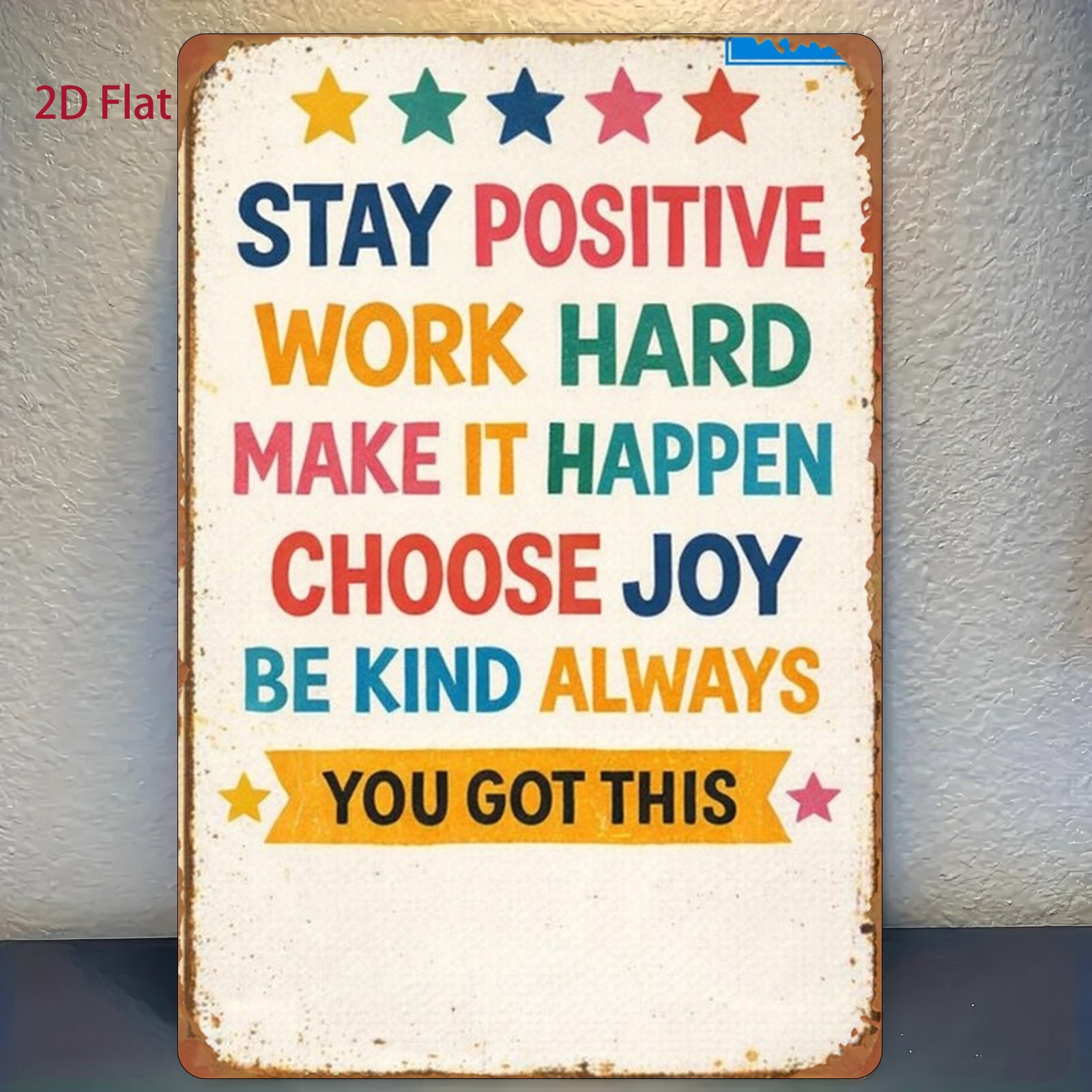 20.32×30.48 cm Metal Sign “Inspirational Painting” Decorative Wall Art