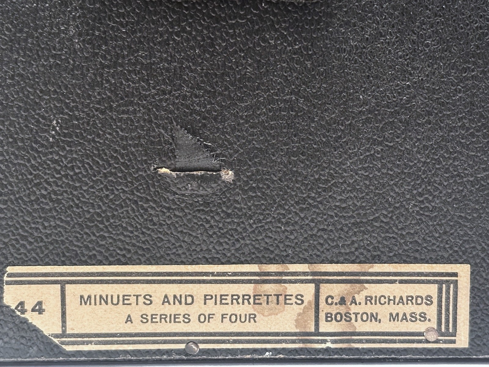 1930 Silhouette Reverse Painting “Minuets and Pierrettes” PAIR 4×4