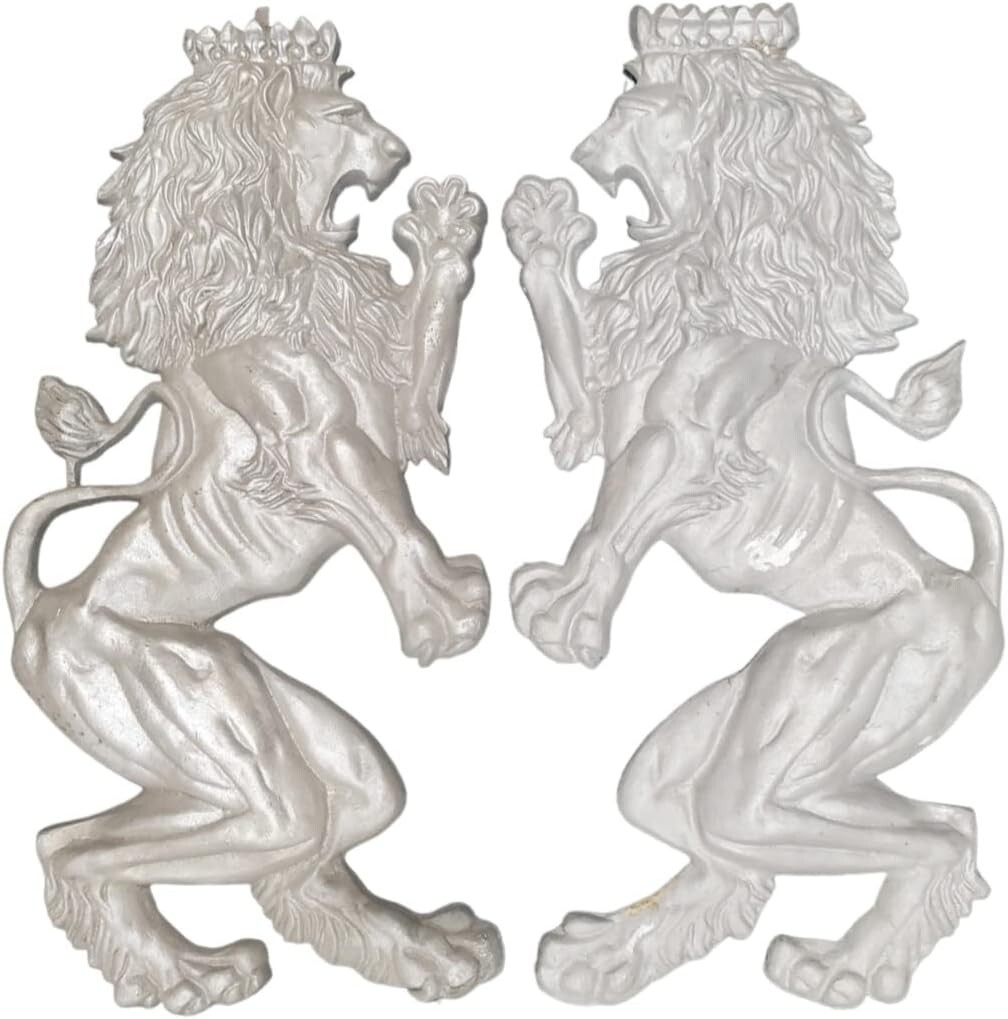 Cast Aluminum Ornamental Lion Decor – Plaque (1 pair)