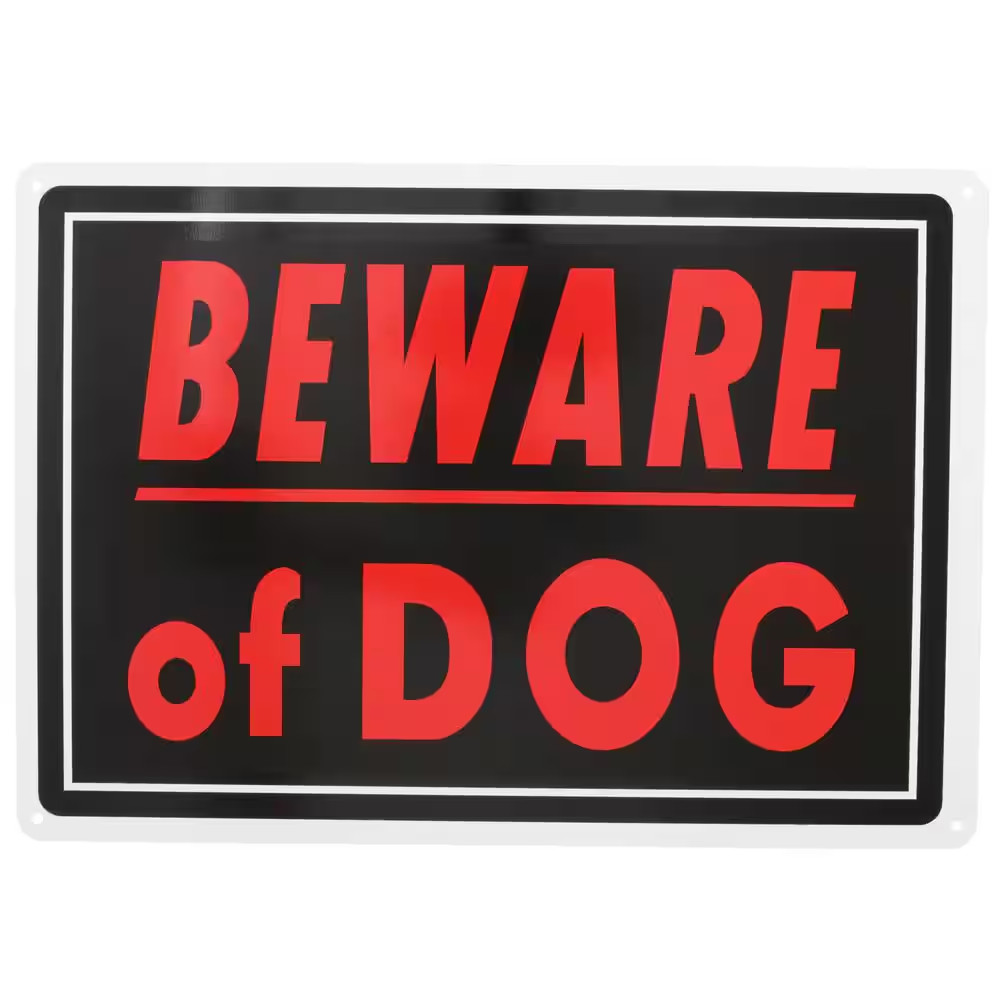 10 in. x 14 in. Aluminum Beware of Dog Sign