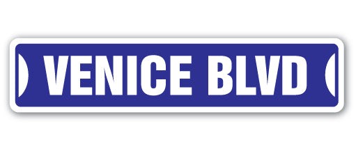 VENICE BLVD Street Sign Metal Plastic Decal los angeles la beach california