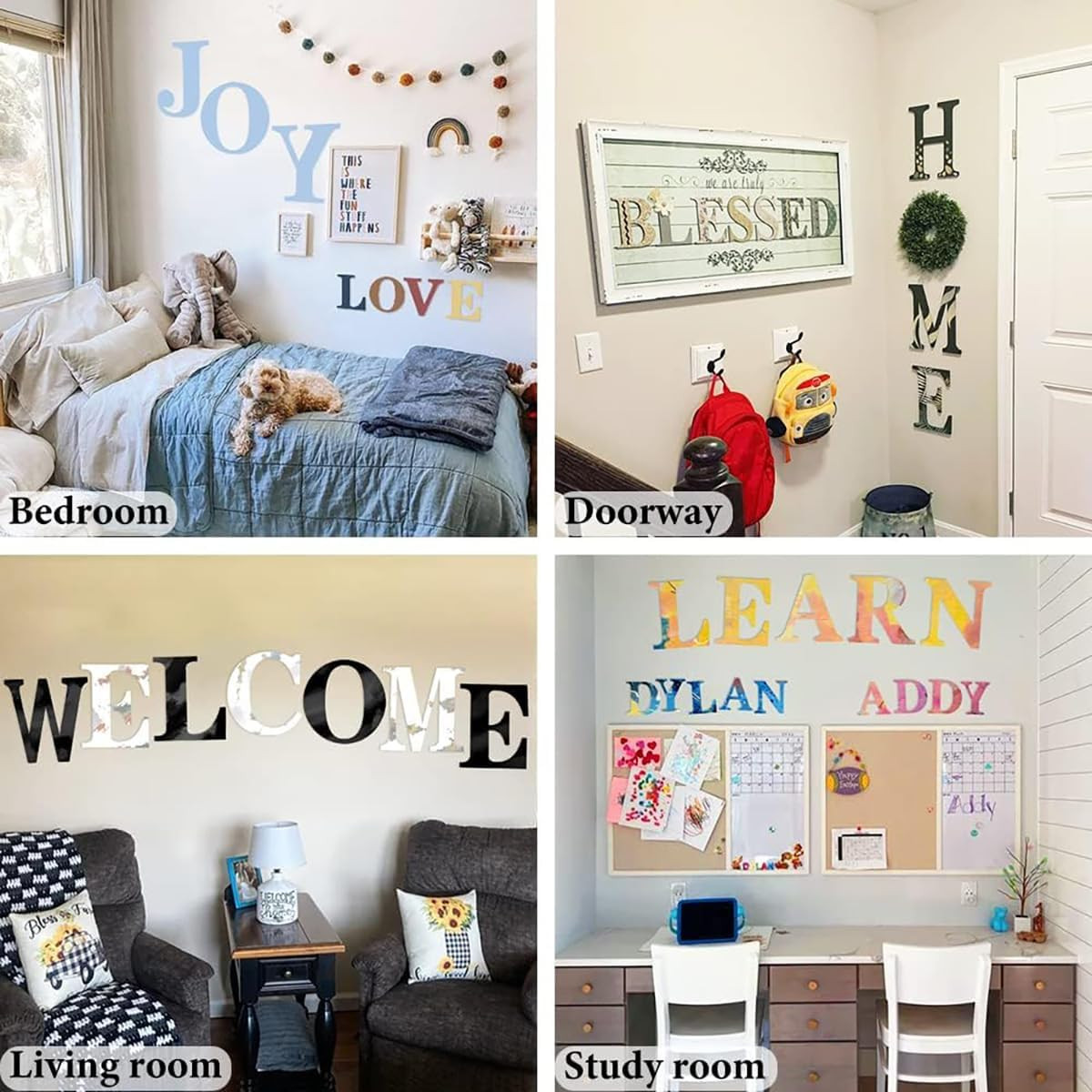 12 Inch Wooden Letter, Smooth Surface Wood Letters for Wall Decor, 1/5 INCH Blan