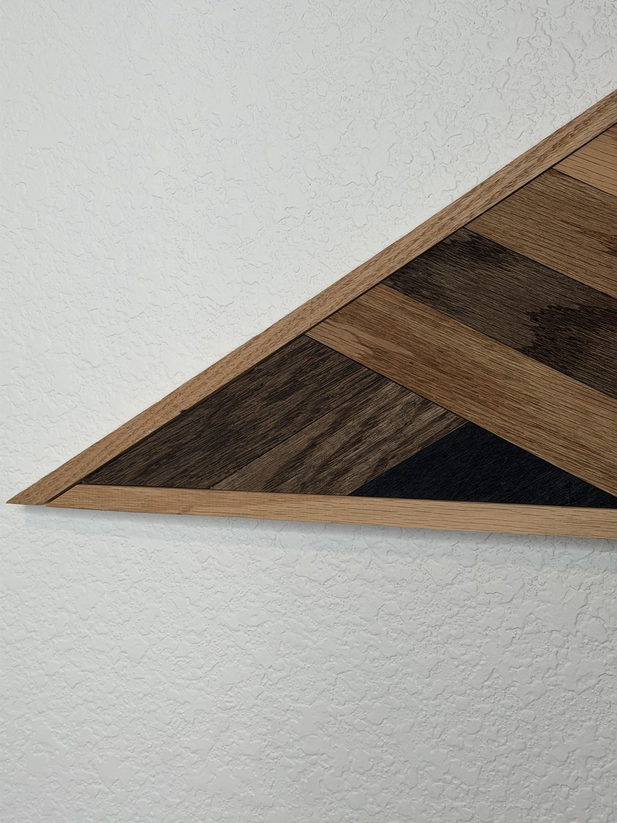 Birch & Buffalo Mountain Sun Geometric Wall Art Triangle Wooden 39×12” Decor