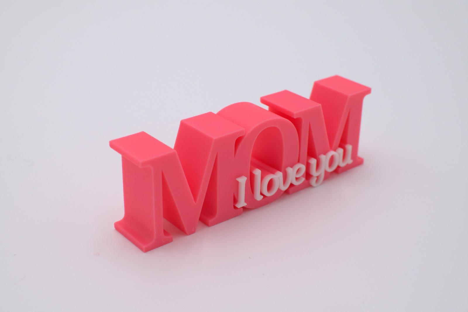 Mother’s Day MOM Sign – I Love You Mom Desk Decor – Shelf Display