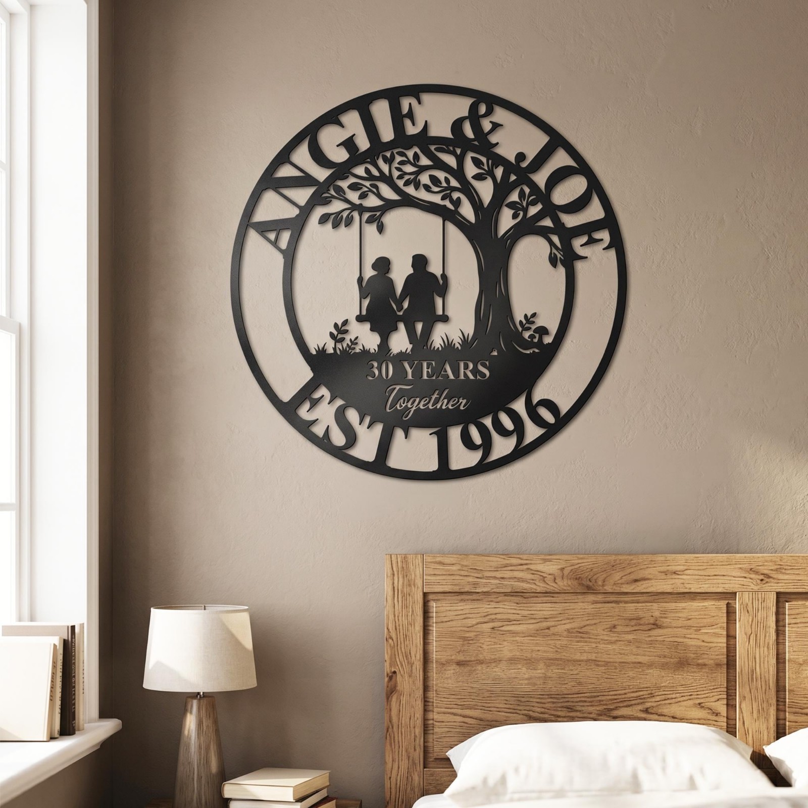 Personalized Years Together Pearl Anniversary Metal Sign Gift