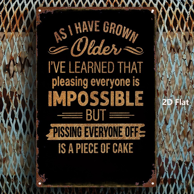 Metal Sign Humorous Philosophy 8X12 Inches Square Wall Decor
