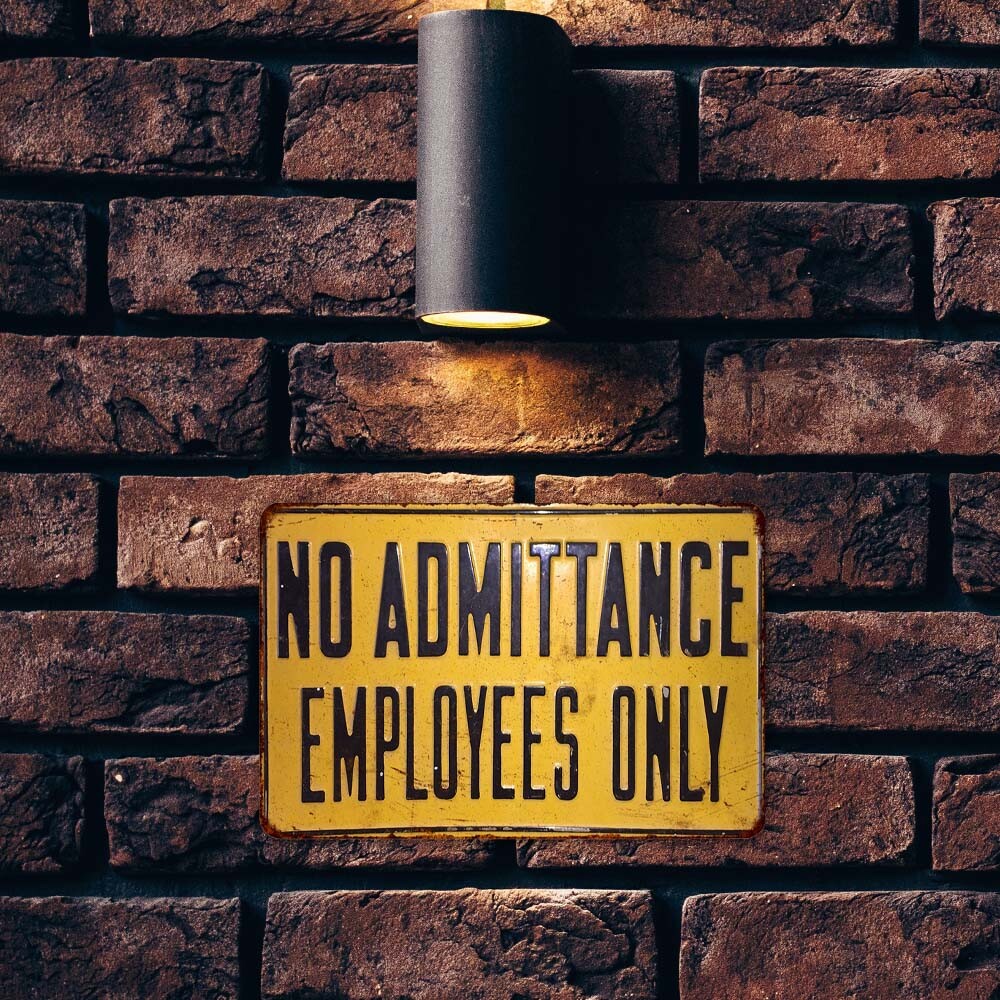 Employees Only Sign No Amittance Vintage Reproduction Business Sign 108120067020