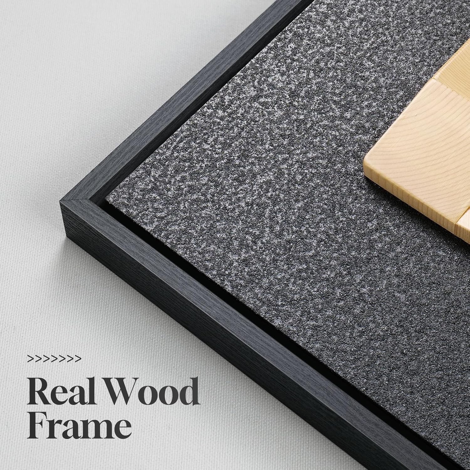 Elegant 28×28 Framed Solid Wood Wall Decor – Contemporary Rustic Artwork