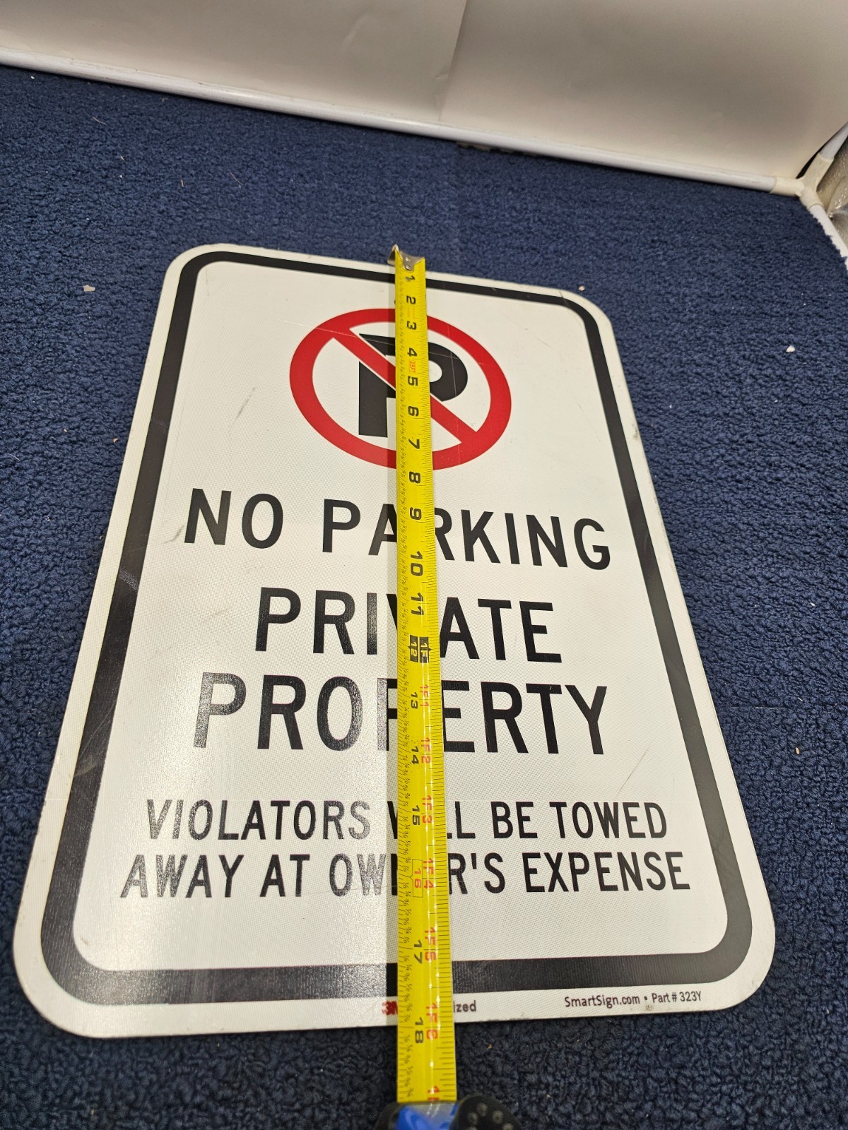 Smart Sign 323Y No Parking Private Property Violators Towed Sign 12″ x 18″ 3M