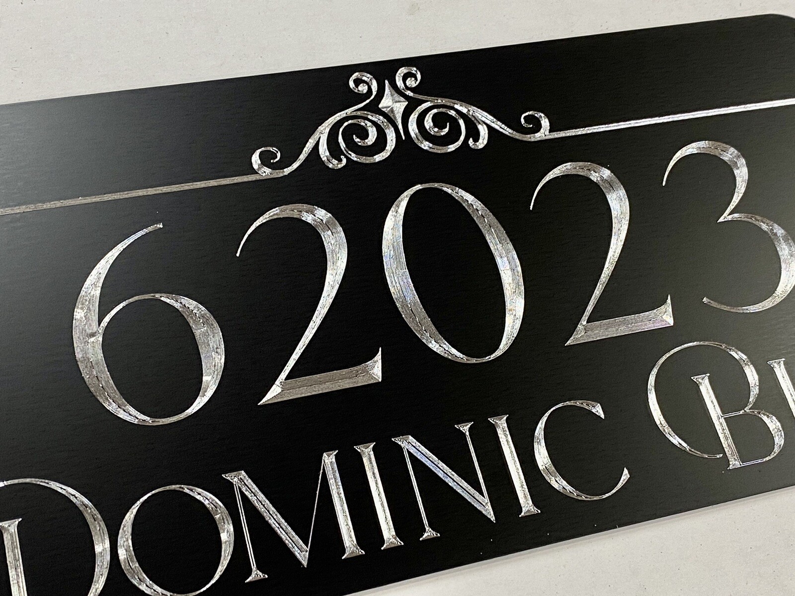Engraved Personalized Custom House Home Number Street Address Metal 12×6 Sign