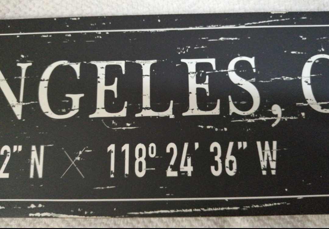 Los Angeles, CA Latitude Longitude Coordinates City Decor 17″*5″*0.5″ 1lb 1.3oz