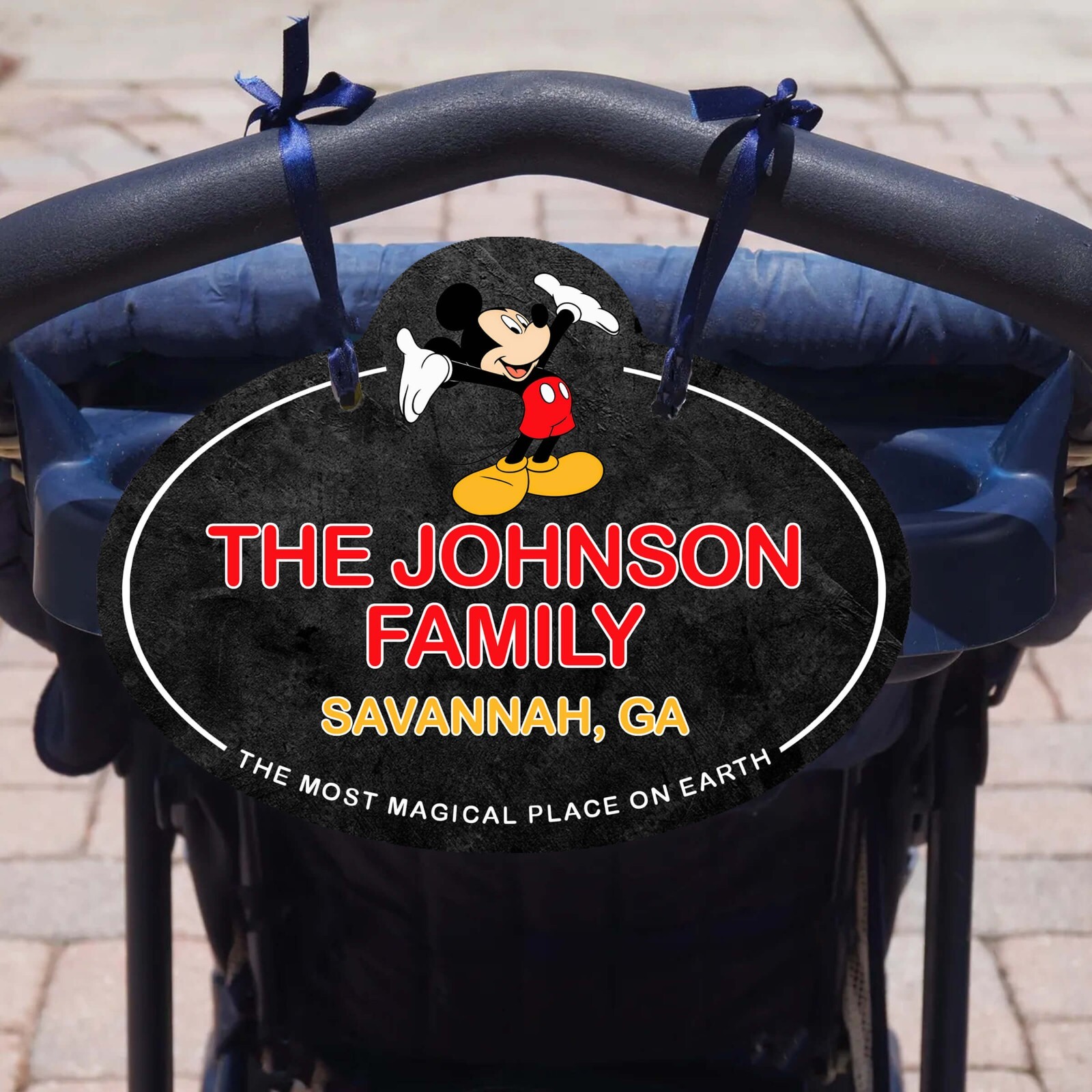 Custom Disney Stroller & Scooter Name Tag – Personalized Family ID Sign Parks