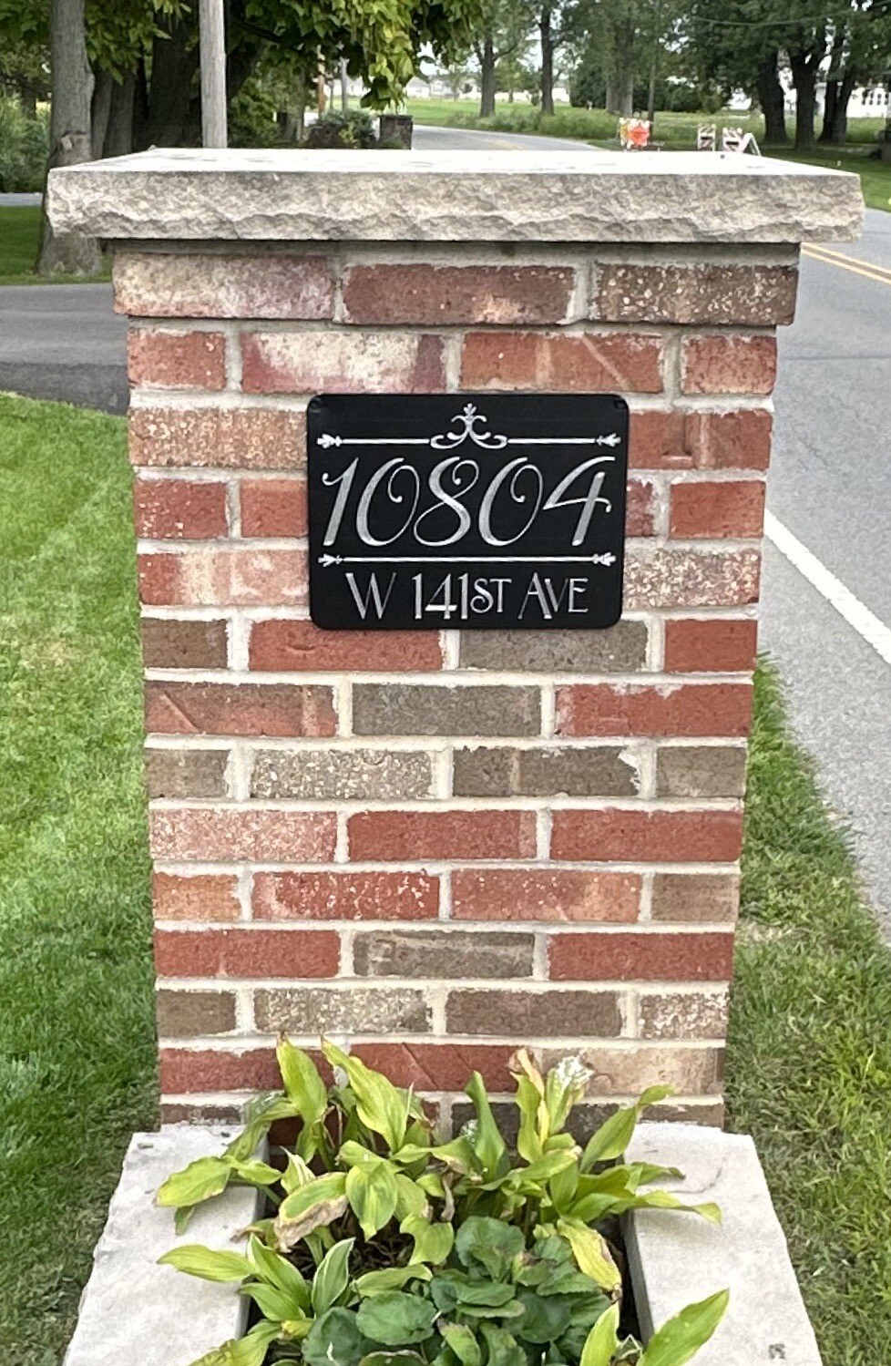 Engraved Personalized Custom House Home Number Street Address Metal Sign 12×9