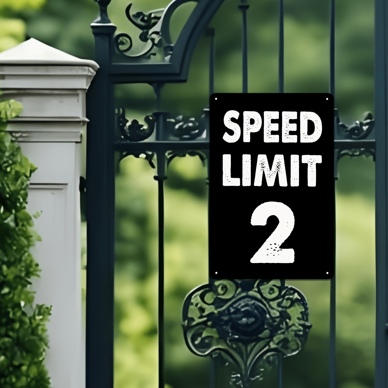 Metal Warning Sign 20*30cm 2 MPH Speed Limit