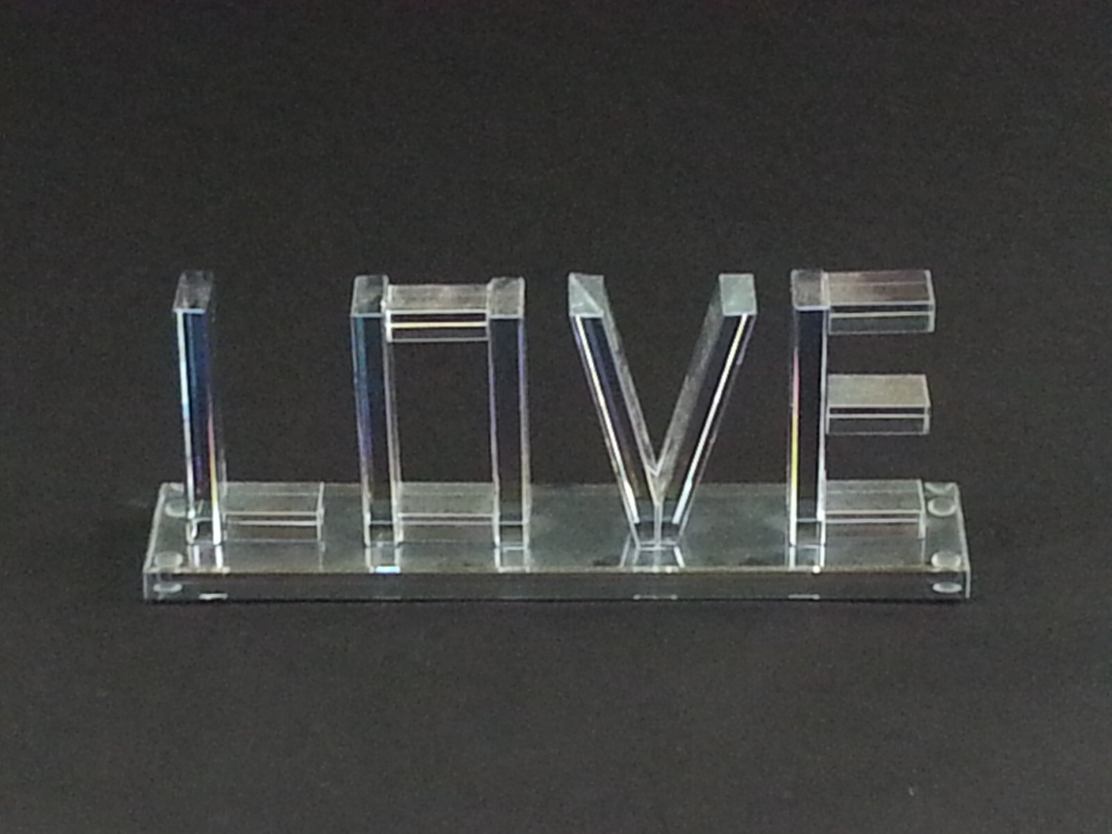 Unique Glass Sign Love