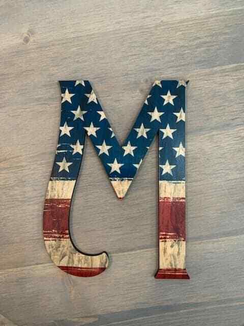 LARGE American Flag Letters Laser Cut Made in the USA
