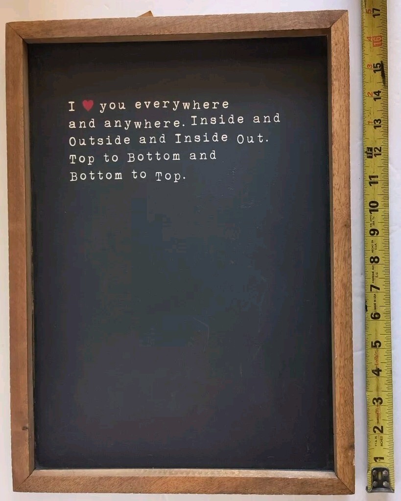 Love Sign “I ❤️ You Everywhere And Anywhere” Wall Decor Art Wooden Sign 12”x17″