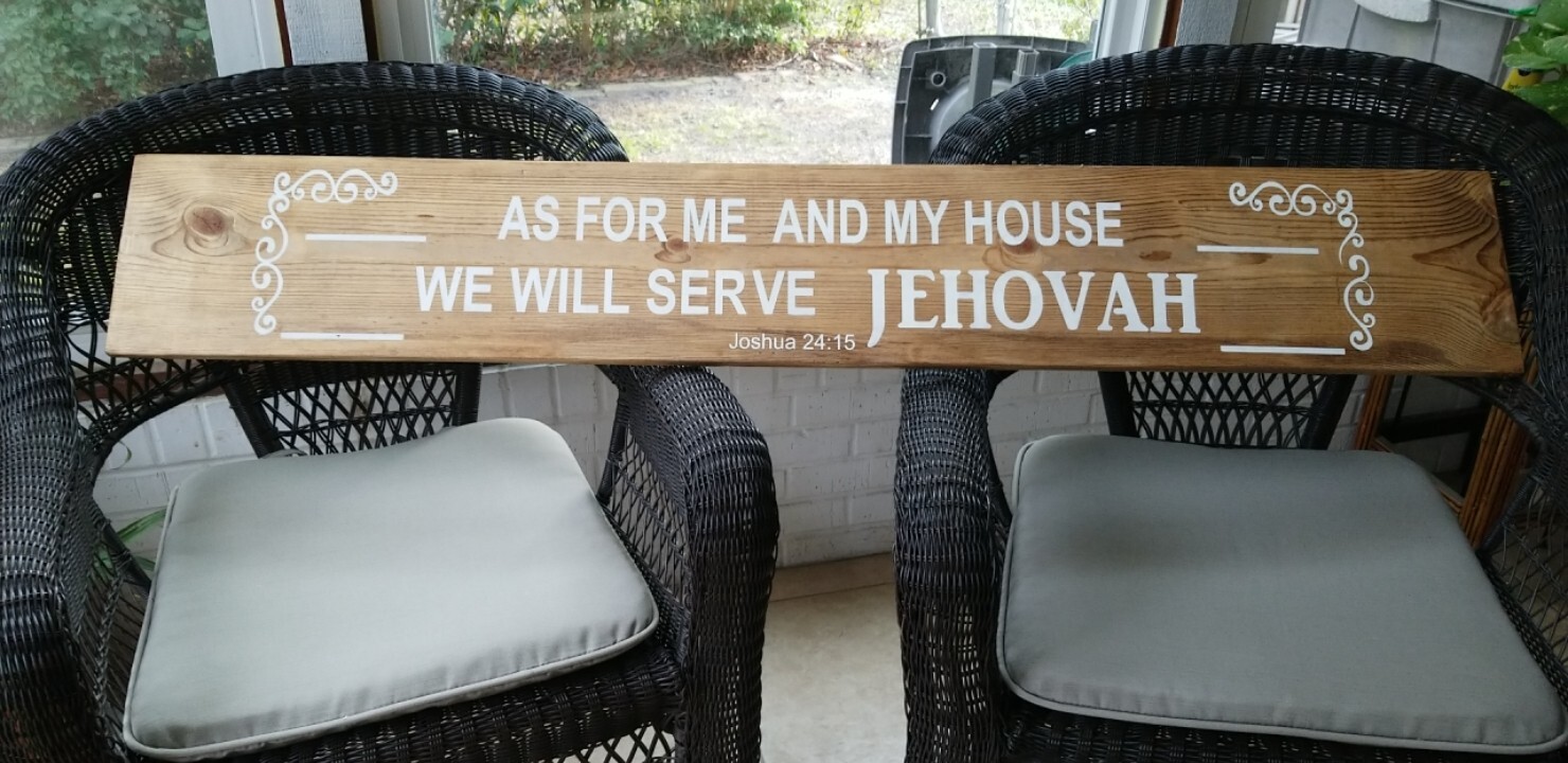 Jehovah Wood sign home sign, Rustic wood home decor, ,religious beliefs decor