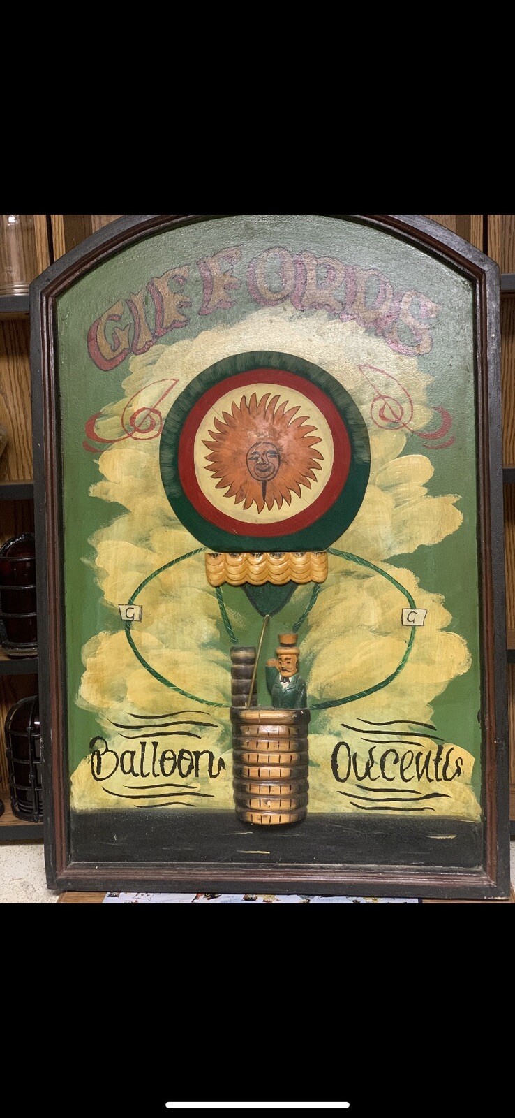 Hot Air Balloon Ride 3D Artwork In Wooden Frame 36 X 23.50 X 4