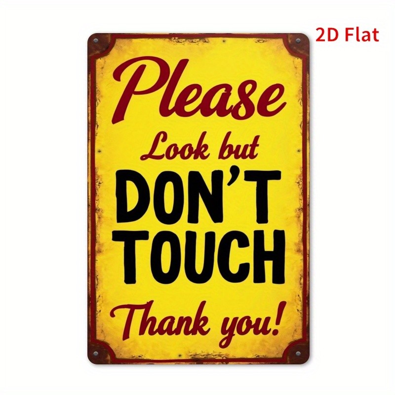 Vintage Metal Wall Sign 30.48×20.32cm Red Black Lettering