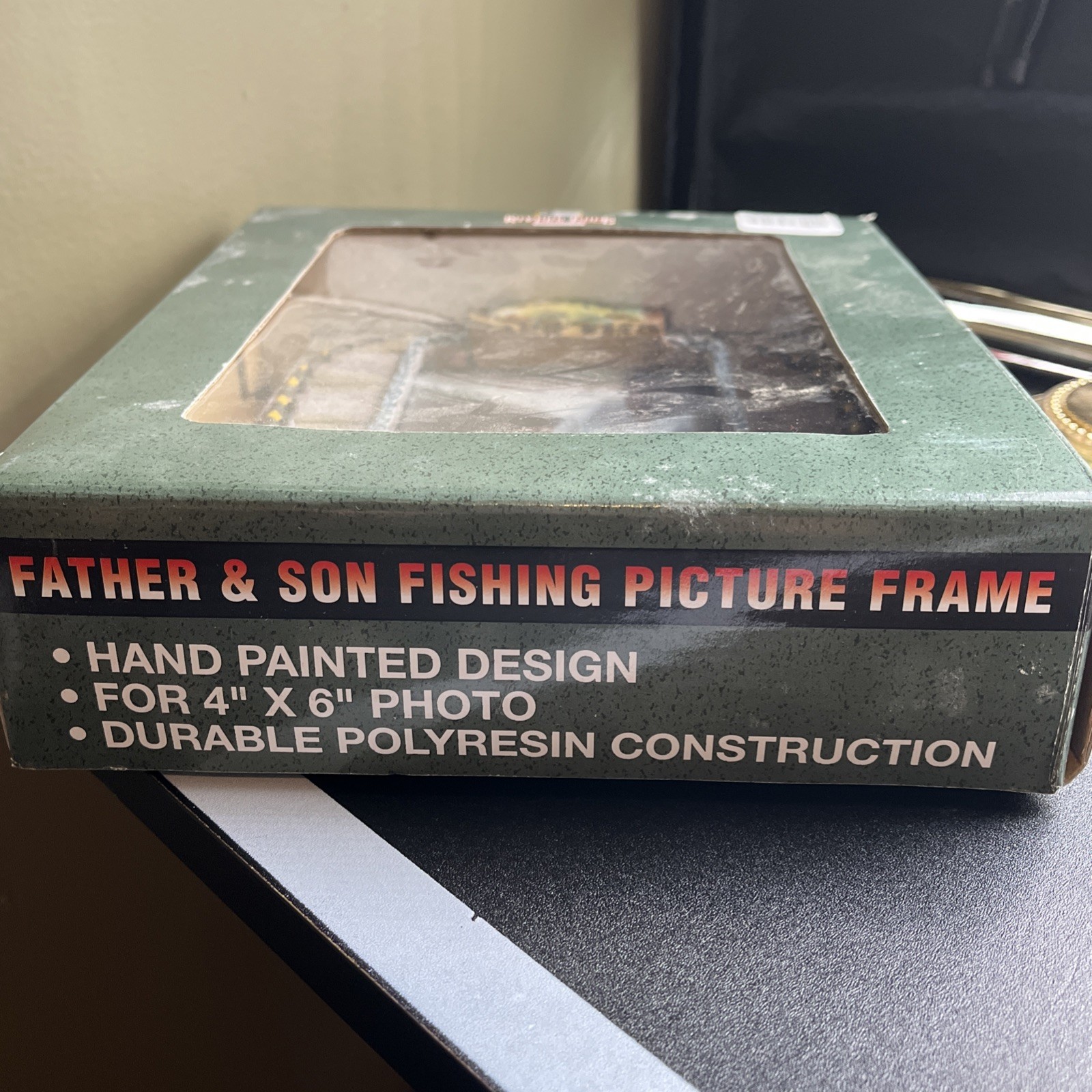 Rivers Edge Fishing Shadow Box Photo Frame 3.5×5 New in Box Father’s Day Gift
