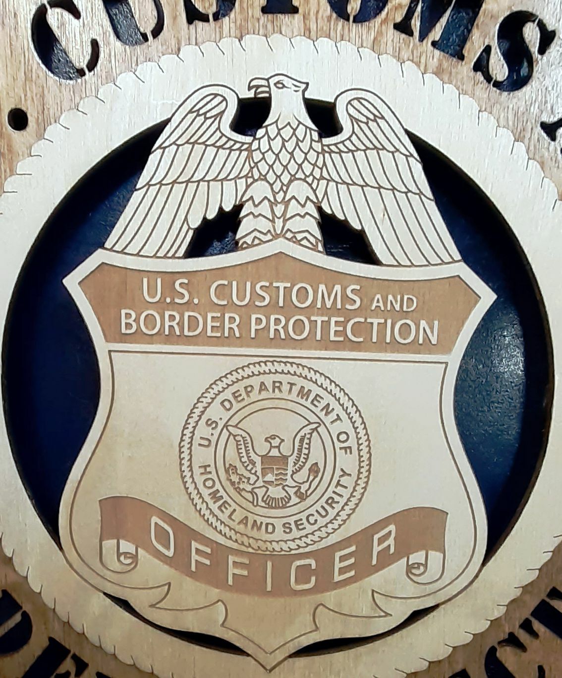 US CUSTOMS AND BORDER PROTECTION PLAQUE