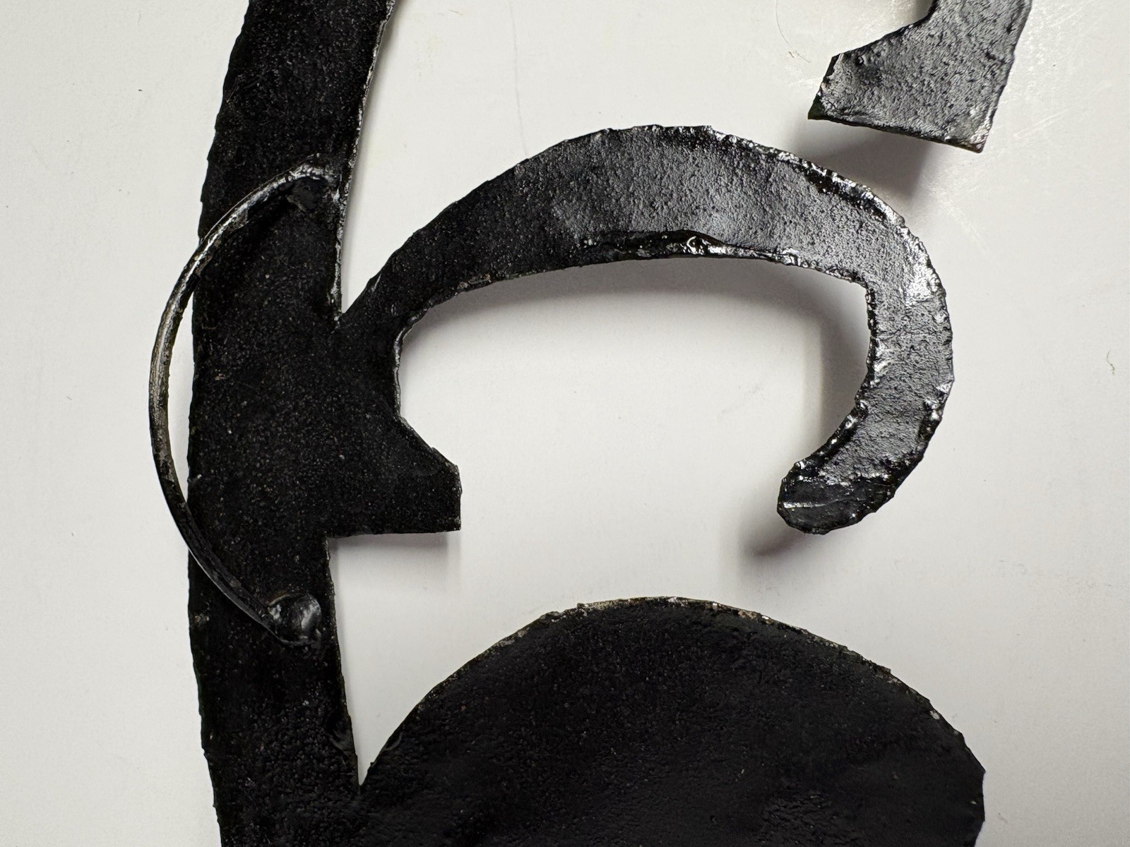 Welcome Sign vintage Folk Art Hand Painted Textured Metal Arch Shape 1980’s Nice