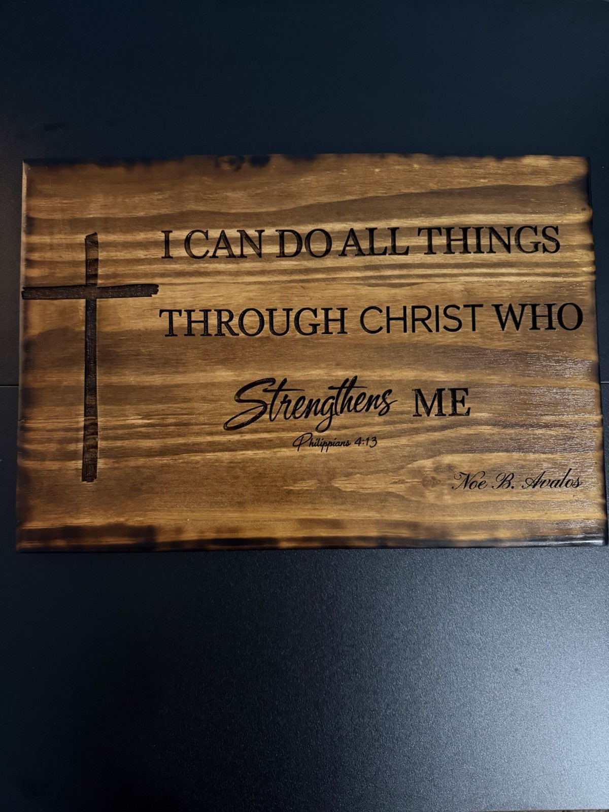 Handcrafted Wood Sign, 3/4 Inch Pine, Christian Scripture, Custom Engraved ￼