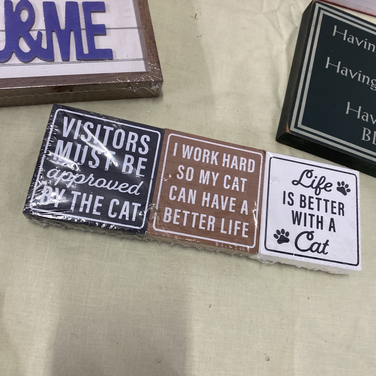 Lot Of 7 Wall Signs Various Sizes See Pictures Some New In Package