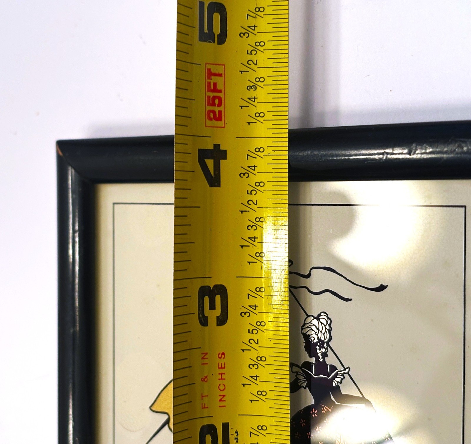 1930 Silhouette Reverse Painting “Minuets and Pierrettes” PAIR 4×4