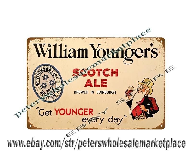 contemporary metal wall art William Younger’s Scotch Ale metal tin sign