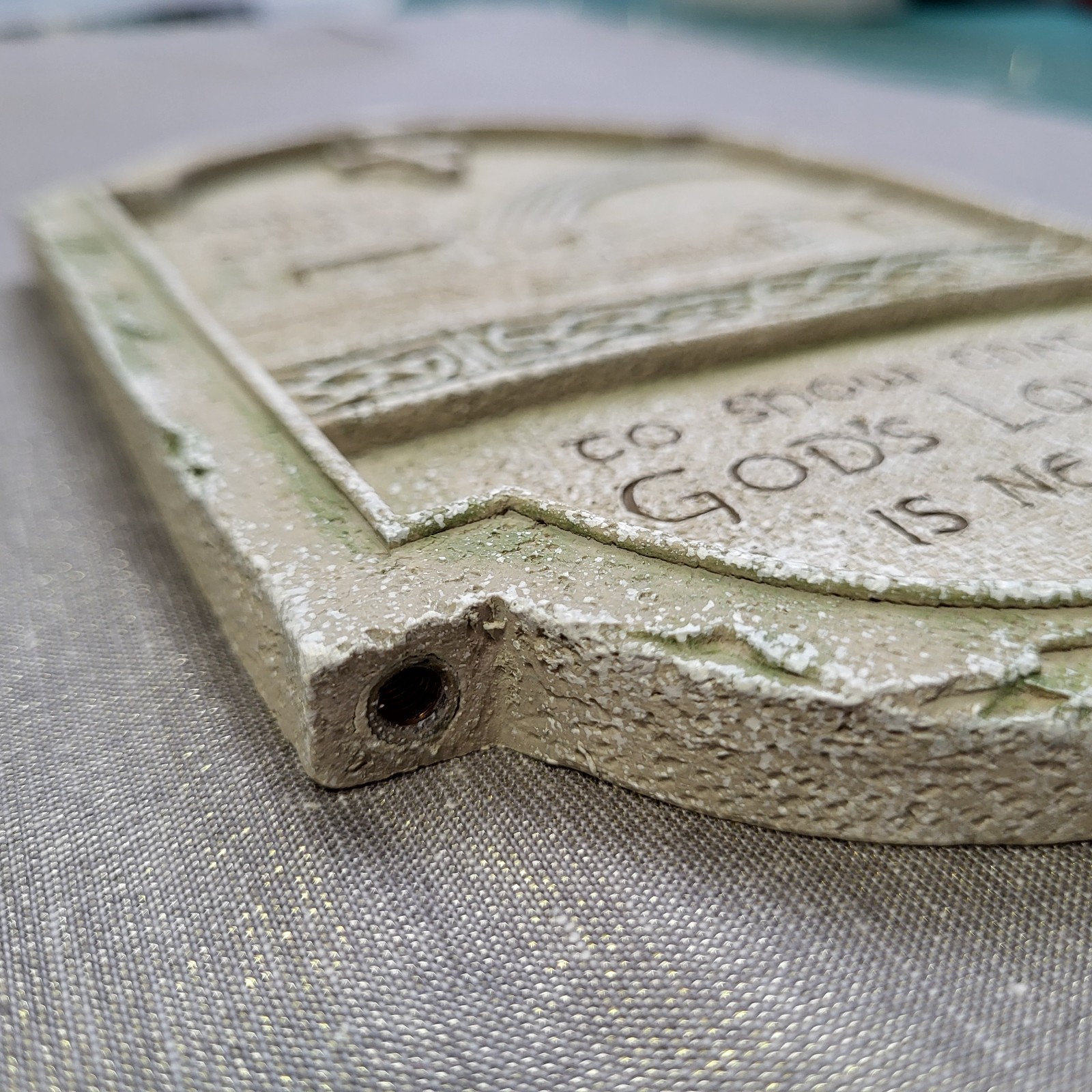Irish Blessing Stone Plaque w/Ground Stakes “Rainbows Will Appear”
