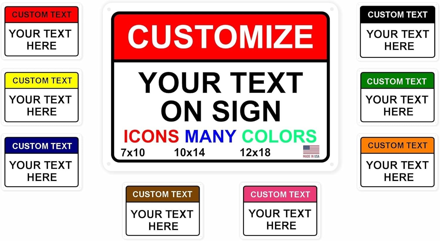Custom Metal Signs 10×7 – Personalized Outdoor Sign for Home and Business