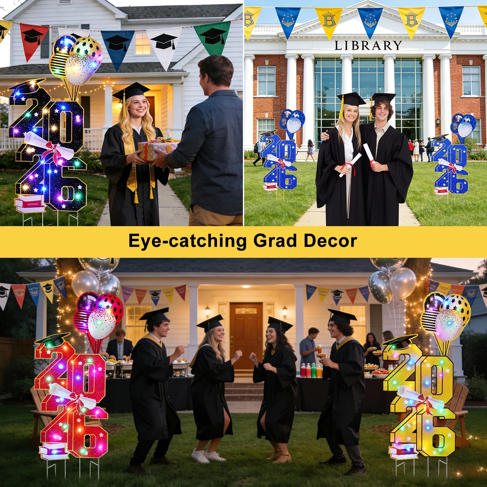 36.6 Inch Graduation Decorations 2026 Reinforced Graduation Yard Signs Class …