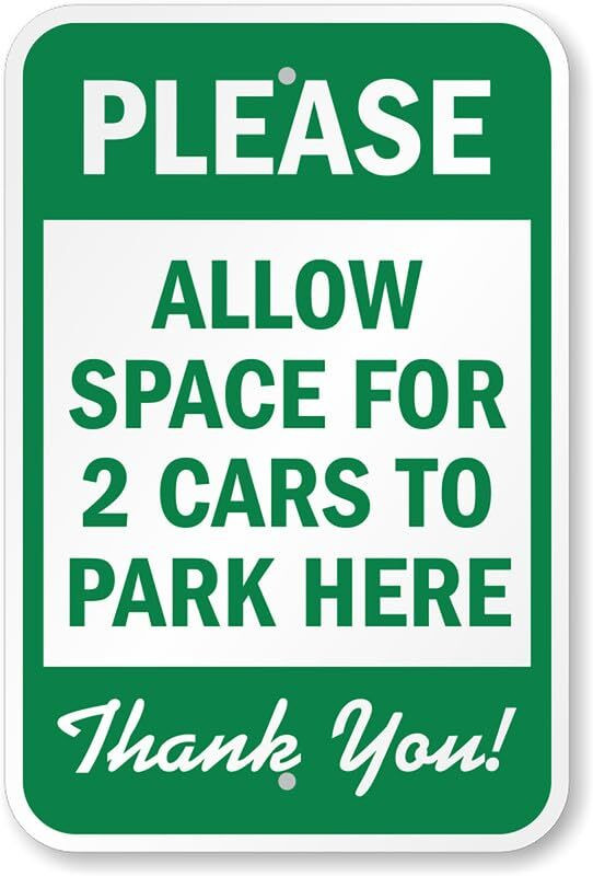 Aluminum Parking Sign Bangin Meats 2 Cars Park Here Weatherproof 8×12