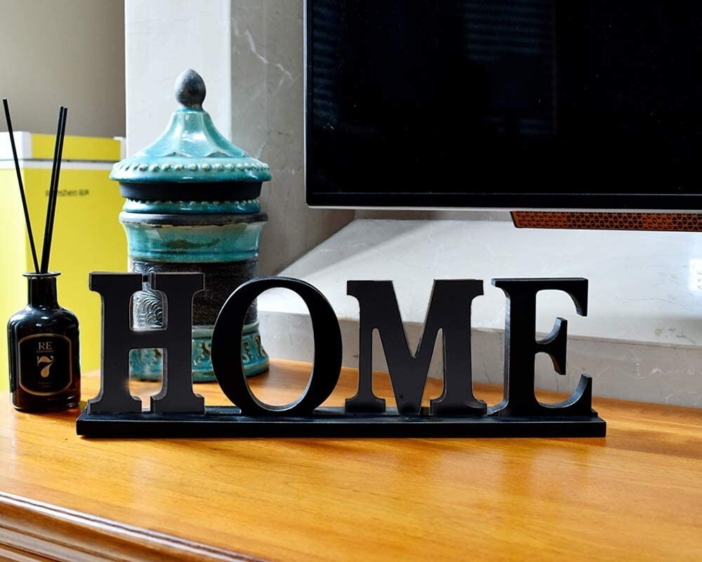 Wood Home Letter Sign Free Standing Cutout Home Word Decorative Home Table Sign