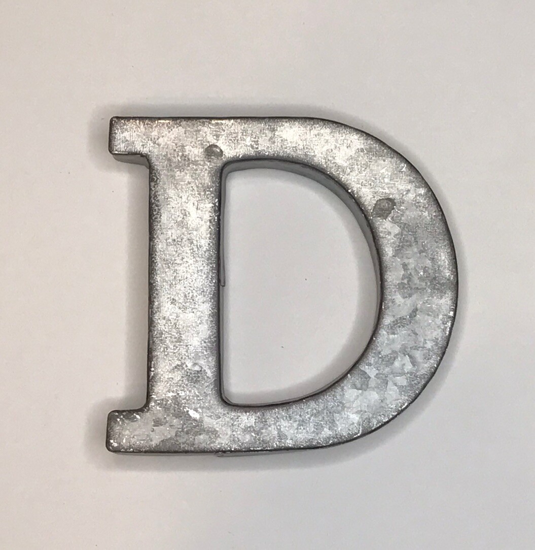 6″ Galvanized Metal Letters Western Barn Rustic Country Industrial Farmhouse 3D