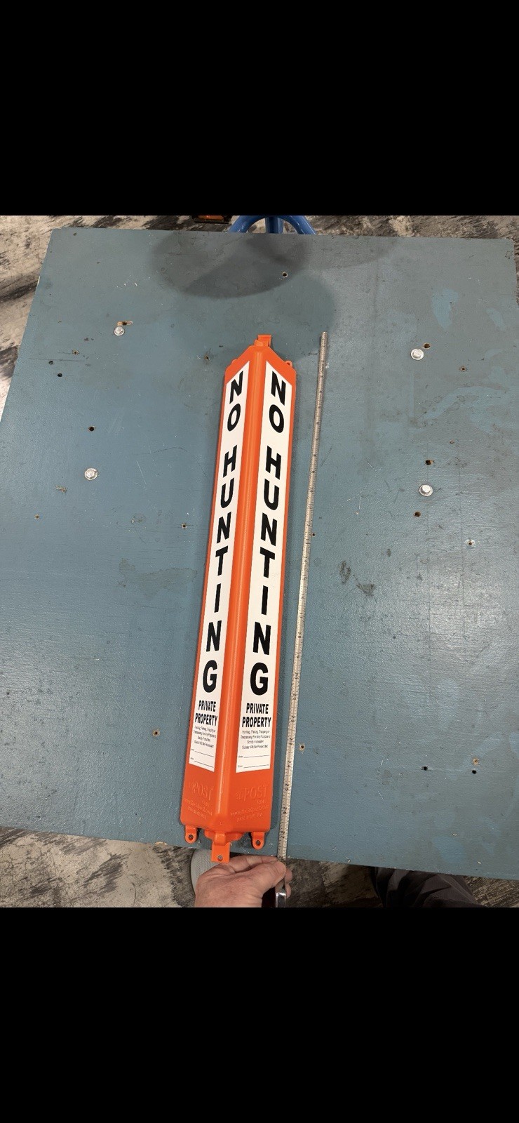 3D Ranchmate Posted Marker Signs Plastic Orange Box Of 12 No Hunting T-post