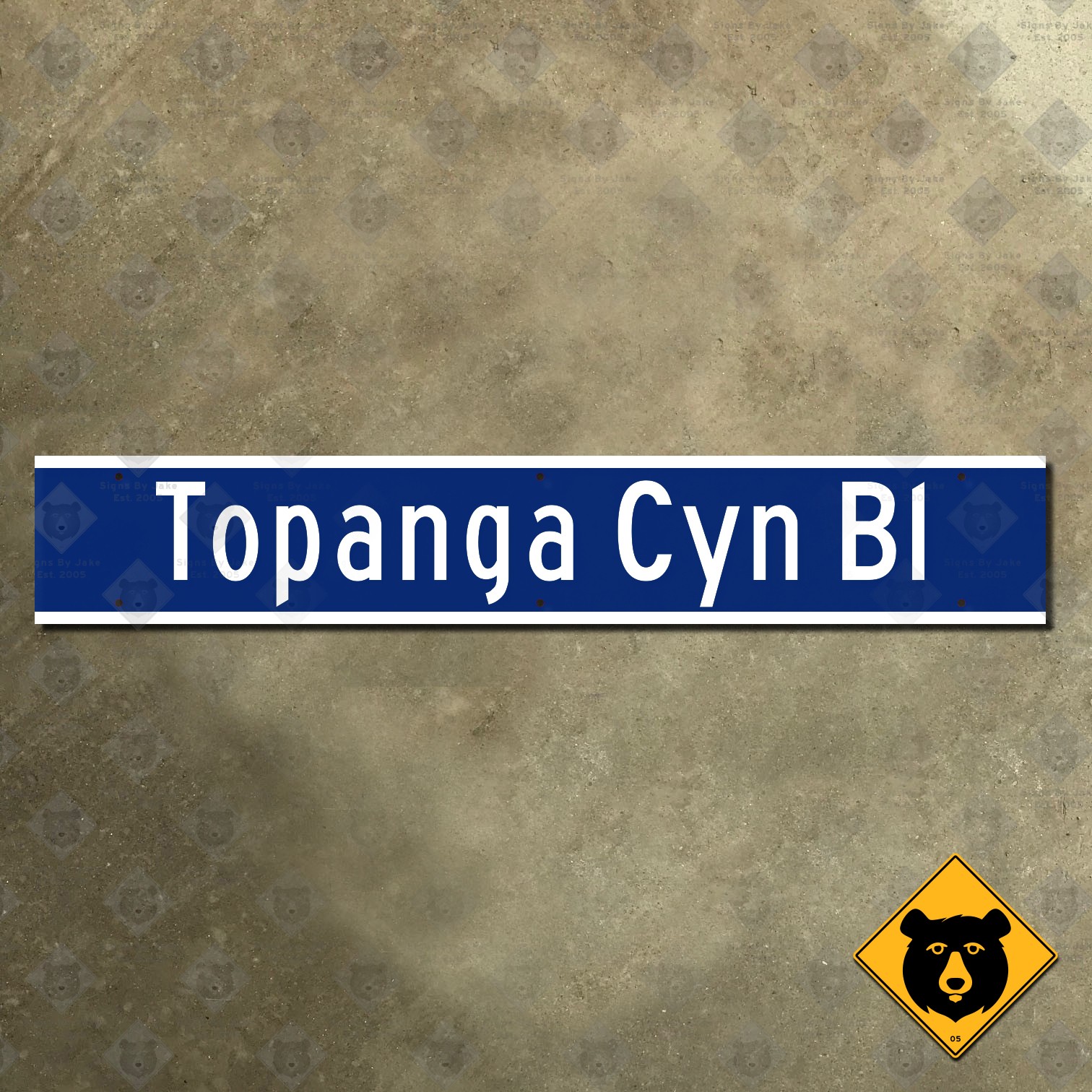 Los Angeles California Topanga Canyon Boulevard street highway road sign 36×6