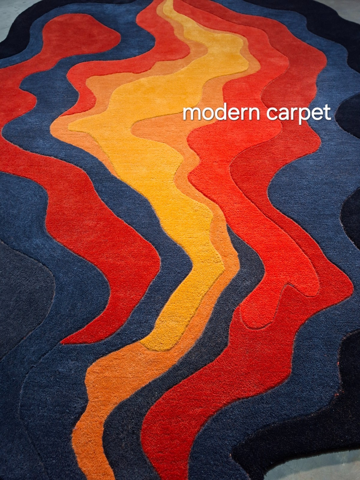 Irregular Shape Rugs Handmade 100% Woolen Hand Tufted For Home Decoration