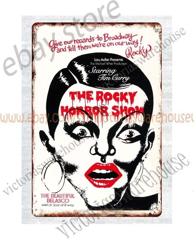 pub shop posters 1975 THE ROCKY HORROR SHOW BROADWAY metal tin sign
