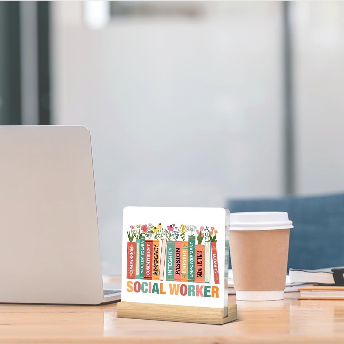 Social Worker Appreciation Gifts – Acrylic Desk Plaque, Graduation Decor, Home O
