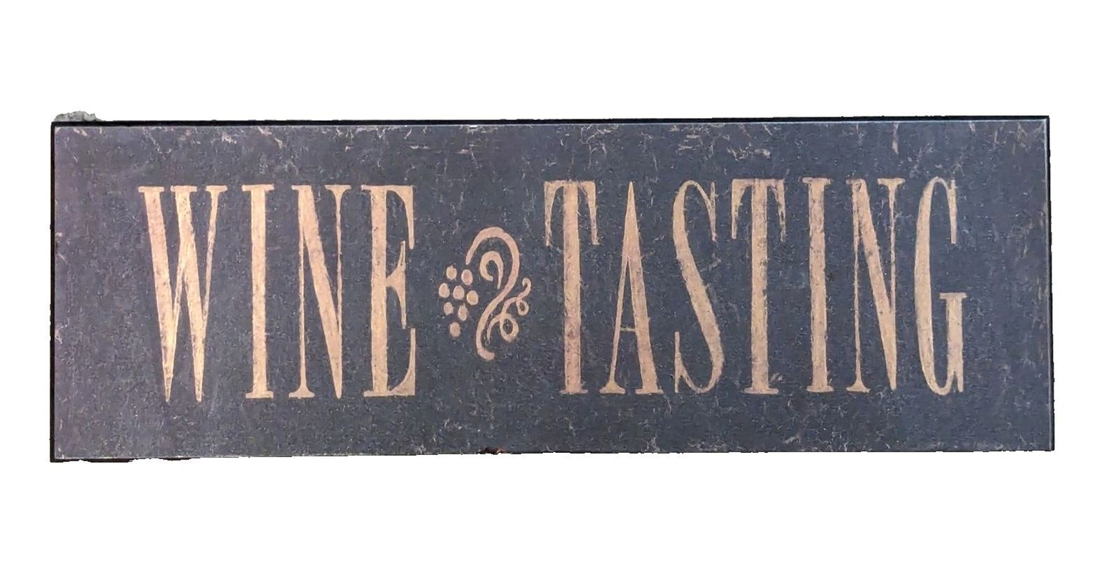 Wine Tasting Wood Plaque Grape Winery Rustic Sign 18 x 6-in Brown Gold Home Gift
