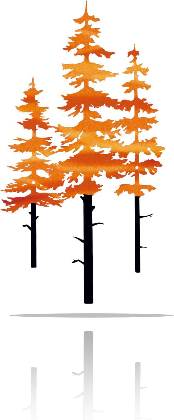 Metal Pine Tree Wall Art Decor, Nature Home Decor, Cedar Trees Metal Sign, Wall