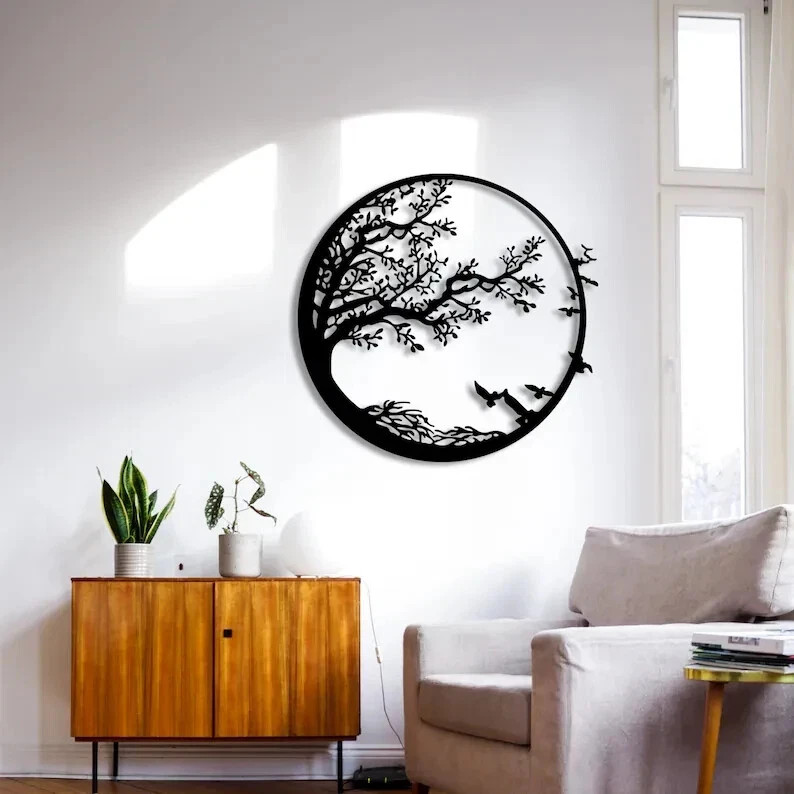 Tree of Life Metal Wall Art Metal Wall Decor Nature Inspired Home Gallery Sign